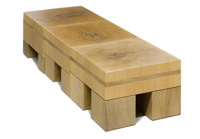 Lavička z recyklovaného masívu, multifunkčné Lavica z recyklovaného masívu, multifunkčný model moderný