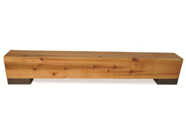 Záhradná lavica z masívu, model Pinus Log moderný