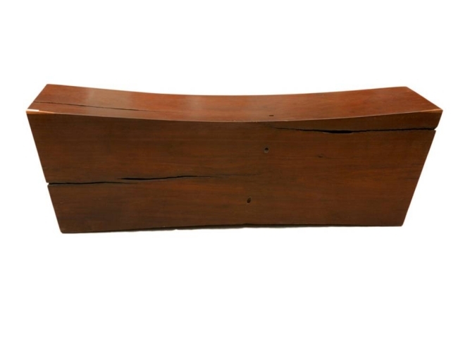 Rustikálna záhradná lavica - súčasný dizajn - olejované masívne drevo