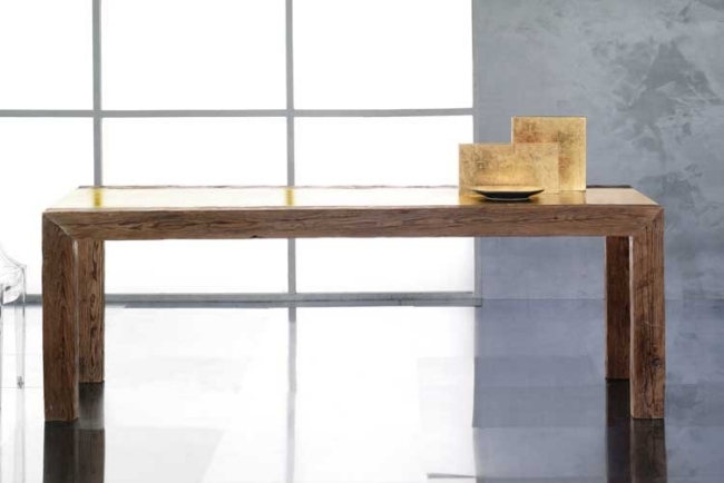 Stôl do obývačky dizajnový stôl zo smrekového dreva Robustný Dizajnový nábytok do obývačky, stôl zo smrekového dreva