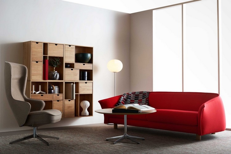 Knižnica zo švédskeho duba - ideálna do obývačky nábytok z masívu-obývačka-polička-dub-fakta-yngve-ekström-švédsky