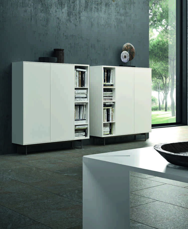 matné fronty-biele-poličky na knihy-povrch-ľahko sa čistí