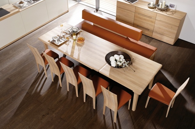 Nápady na vybavenie jedálne nábytok z masívu, oranžová Nápady na nábytok nábytok z masívu, oranžové čalúnenie