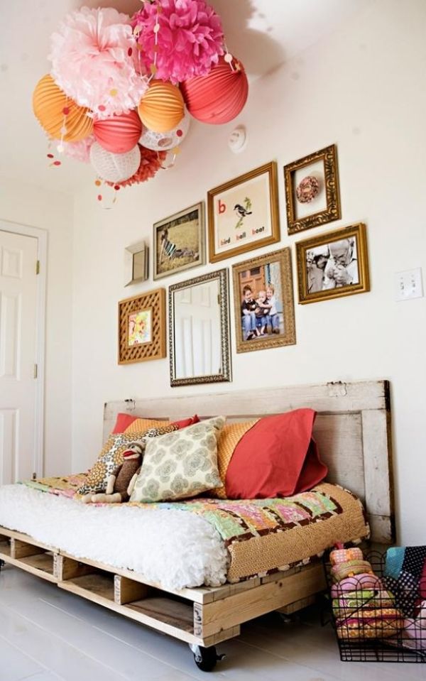 Nápady na zariadenie-palety z ekologického dreva-opätovné použitie