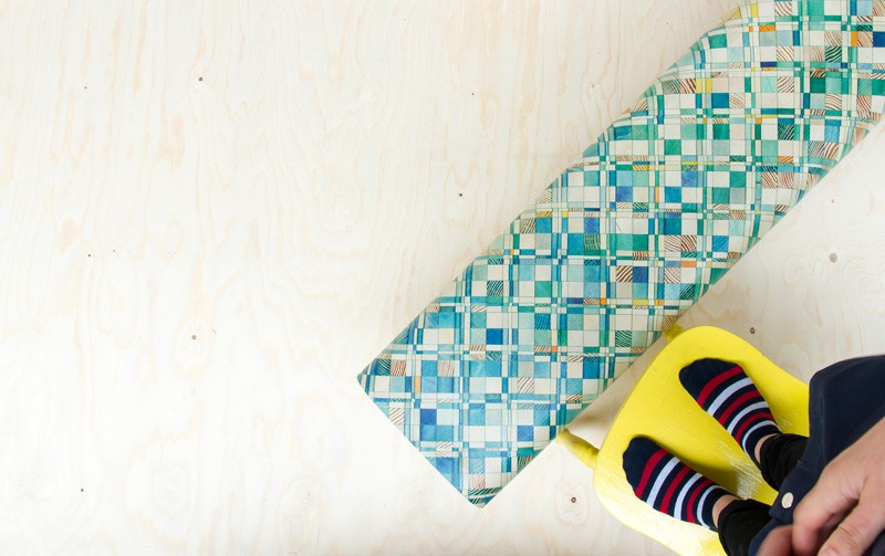 Nábytok Preglejka Záhradná lavica Geometrický vzor Štvorce