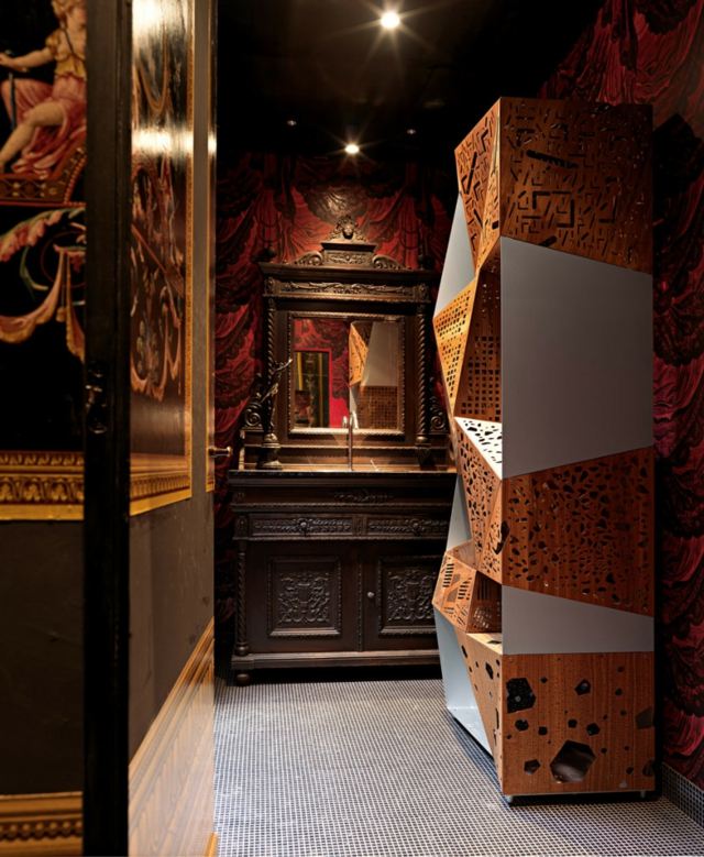 nastaviť skriňa zrkadlo klasický dizajn steny nábytku