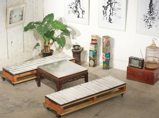 paletové lavice nápady pre nábytok drevené palety