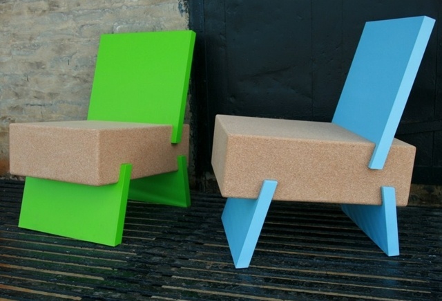 trendy farby korková sedačka dvojfarebná