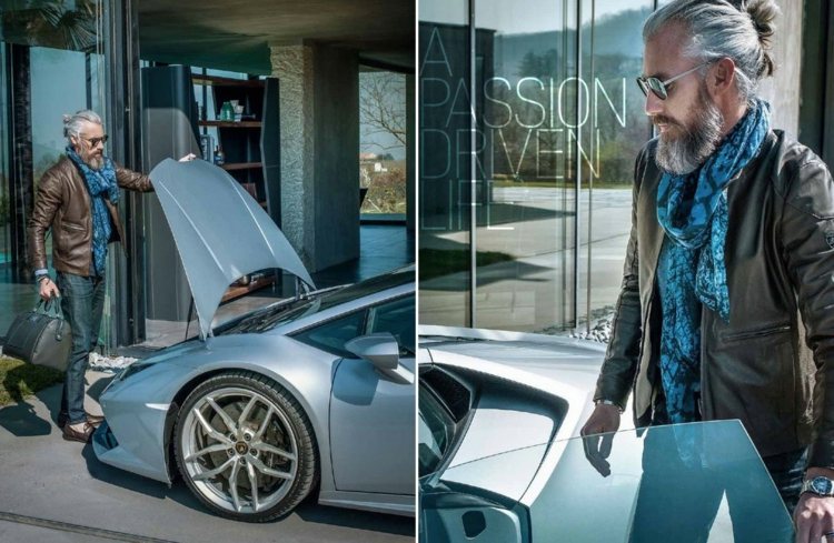 elegantný športový automobil v štýle lamborghini