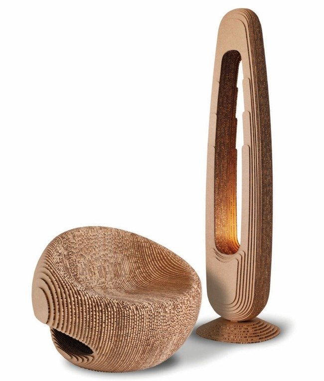 Kartónový nábytok štýlový moderný trendový