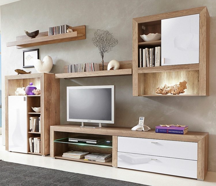 nájsť kúpiť štýlový moderný nástenný celok vzhľad dreva