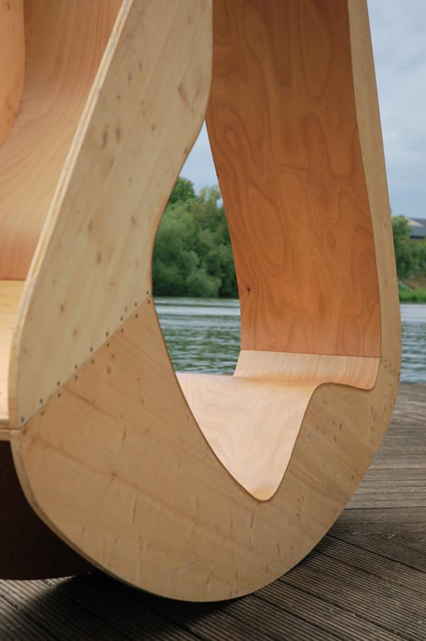 Nábytok relaxačný vonkajší drevený multifunkčný oblačný dom