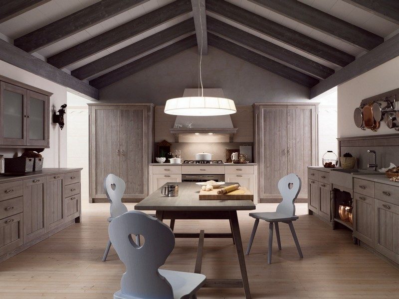 Stredomorské-kuchynské vybavenie-drevené skrinky-jedálenský kút-nápady