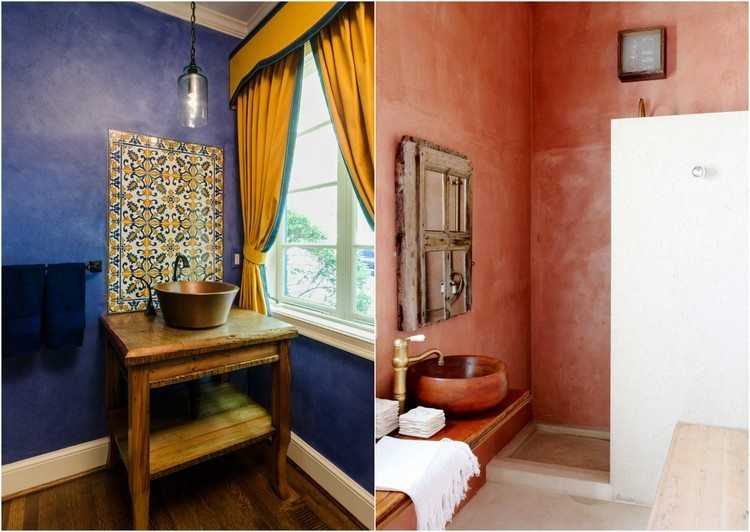 Stredomorský dizajn steny v kobaltovej modrej a terakotovej červenej stredomorská stena-dizajn-abd-kobalt-modrá-terakota-červená-stieracia technika