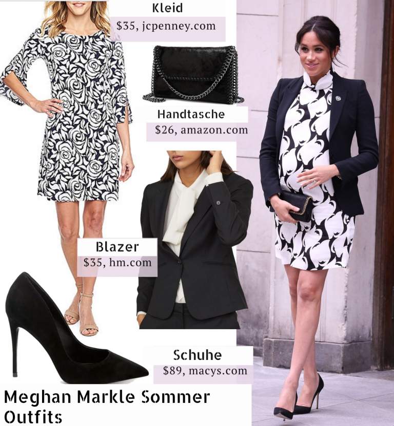 Meghan Markle letné outfity vzorované šaty nápady v štýle