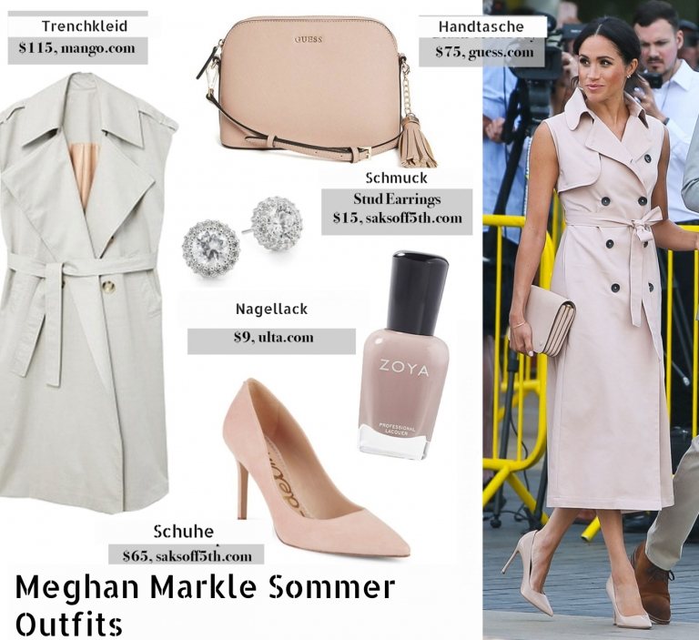 Meghan Markle letné oblečenie zákopy nápady lacné štýl