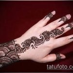 foto af tatovering arabisk mehendi (arabisk mehen) (værdi) - eksempeltegning - 001