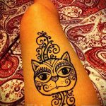 Zdjęcie henna kota - mehendi - 12062017 - przykład - 005 Kocia henna - mehendi