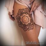 Снимка на Mehendi на бедрото (татуировка) (стойност) - примерна рисунка - 001