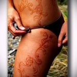 Снимка на Mehendi на бедрото (татуировка) (стойност) - примерна рисунка - 016