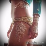 Снимка на Mehendi на бедрото (татуировка) (стойност) - примерна рисунка - 021