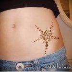 Снимка на Mehendi на бедрото (татуировка) (стойност) - примерна рисунка - 033