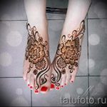 мехенди на краката цветя - опции за временна татуировка с къна от 05082016 13201 tatufoto.ru