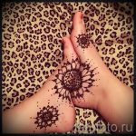 mehendi Blumen Fuß - Optionen für temporäre Henna -Tattoo auf 05082016 2051 tatufoto.ru