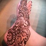 mehendi Blumen Fuß - Optionen für temporäre Henna -Tattoo auf 05082016 3052 tatufoto.ru