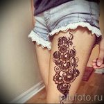 mehendi Muster auf dem Bein - Optionen für temporäre Henna -Tattoo auf 05082016 1068 tatufoto.ru