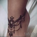 Mehendi sur le гривна de la jambe - опции за tatouage au henné temporaire sur 05082016 1090 tatufoto.com