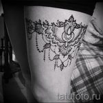 Mehendi sur sa jarretière de jambe - options pour tatouage au henné temporaire sur 05082016 1095 tatufoto.ru