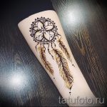 mehendi sur la main Dreamcatcher - Снимка henné temporaire tatouage 1145 tatufoto.ru
