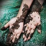мехенди на две ръце - снимка на временна татуировка с къна 1219 tatufoto.ru
