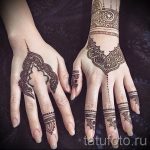 мехенди на две ръце - снимка на временна татуировка с къна 2220 tatufoto.ru
