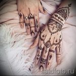 мехенди на две ръце - снимка на временна татуировка с къна 3221 tatufoto.ru