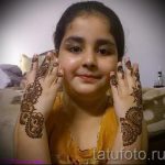 мехенди на ръката за деца - снимка на временна татуировка с къна 8291 tatufoto.ru