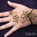 мехенди на ръка за начинаещи - снимка на временна татуировка с къна 5309 tatufoto.ru