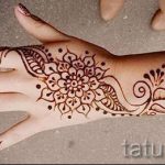 мехенди на ръка за начинаещи - снимка на временна татуировка с къна 8312 tatufoto.ru