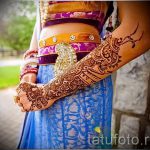 мехенди на ръката до лакътя - снимка на временна татуировка с къна 3316 tatufoto.ru