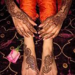 мехенди на ръката и крака - снимка на временна татуировка с къна 2326 tatufoto.ru