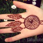 мехенди на ръка ловец на мечти - снимка на временна татуировка с къна 4350 tatufoto.ru