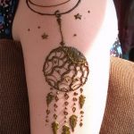 мехенди на ръка ловец на мечти - снимка на временна татуировка с къна 14360 tatufoto.ru