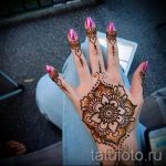 мехенди на ръка мандала - снимка на временна татуировка с къна 7383 tatufoto.ru