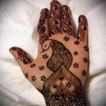 мехенди на ръката на птица - снимка на временна татуировка с къна 3405 tatufoto.ru