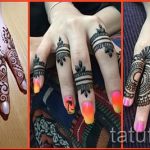 mehendi an den Fingern - eine temporäre Henna -Tattoo Foto 1018 tatufoto.ru