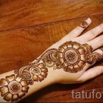 мехенди цвете на ръка - снимка на временна татуировка с къна 4444 tatufoto.ru