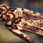 мехенди цвете на ръка - снимка на временна татуировка с къна 6446 tatufoto.ru