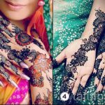 мехенди на ръка с черна къна - снимка на временна татуировка с къна 1451 tatufoto.ru