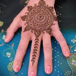 mehendi auf der Hand Mandala - eine temporäre Henna -Tattoo Foto 1031 tatufoto.ru